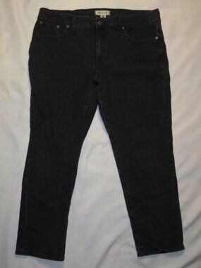 MADEWELL womens JEANS washed black MID RISE PERFECT vintage DENIM SIZE 37